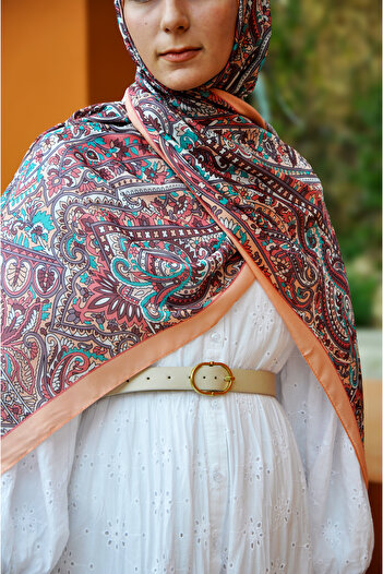 MSCARFS Lake Pattern Cotton Voile Silk Shawl
