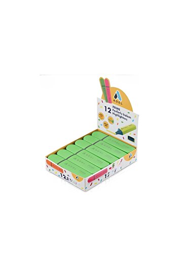 Adel Prime Highlighter, Green 12-Pack