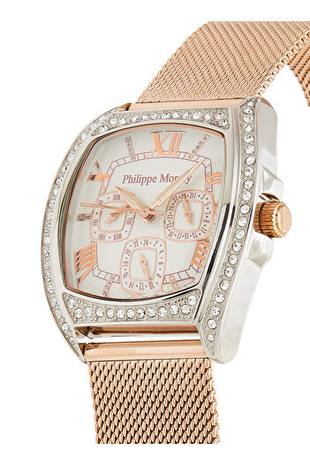 Philippe Moraly Stainless Steel Analog Wrist Watch LS1140QCRW