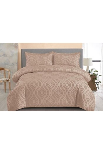 OEM Bed Linen Grofat M1, Uni, 4 Pieces, 2 Persons, 230x250cm, Coffee with Milk