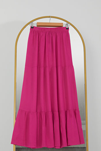 DPARİS Elastic Waist Layered Skirt
