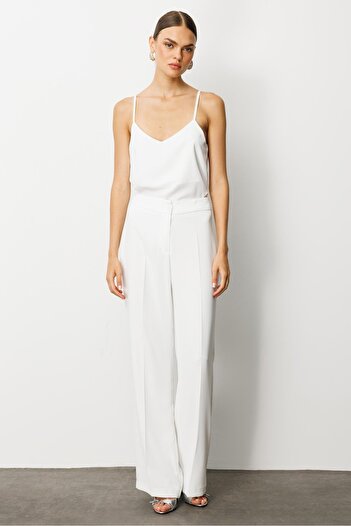 Moda İlgi Modailgi Crepe Trousers - 75007 Ecru