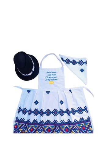 OEM Bride and groom apron set, 4 pieces, personalized with traditional motifs
