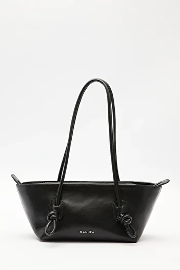 Manuka Bonnie Binding Detail Bag Black Truffle