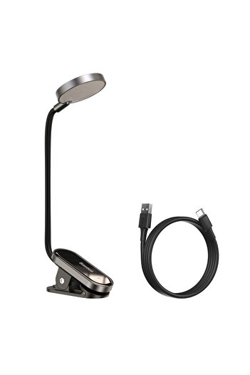 Baseus Mini lampka lampa LED do czytania ekranu z klipsem szary