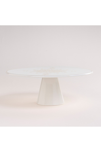 LA MESA gold porcelain cake stand with base