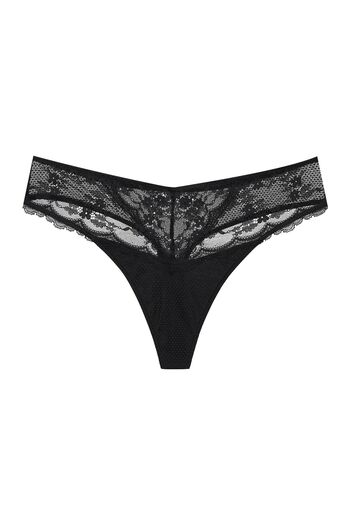 Bloovii Chiloți tanga pentru femei, din plasă, cu dantelă florală Chantilly | Sydney