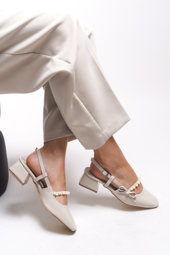 Riccon Elyelyrra Women's Heeled Shoes 0012127 Beige Patent Leather