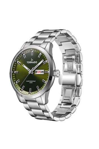 Tornado SPECTRA ANALOG Men's Analog Green Dial Watch - T23001-SBSH