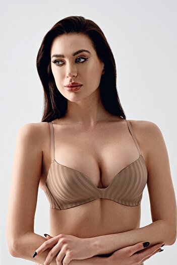 NEWBRA LINGERIE Γυναικείο σουτιέν χωρίς στήριγμα B Cup με σχέδιο, 331792