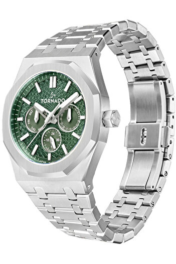 Tornado AURORA NOVA Men's Multi Function Green Dial Watch - T23104-SBSH