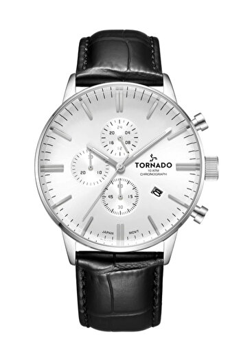 Tornado CELESTIA ELITE Men's Chronograph White Dial Watch - T6102-SLBW
