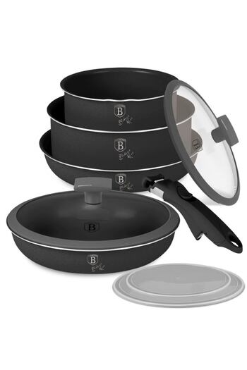 Berlinger Haus Titanium-coated cookware set, 9 pcs., Anthracite Collection