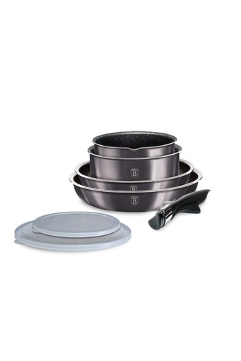 Berlinger Haus Titanium-coated cookware set, 7 pcs., Metallic Line Carbon Pro Edition