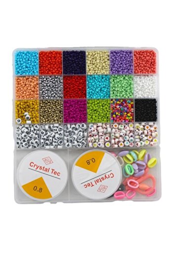 Toybox Colourful Bracelet Beads And A-Z Alphabet Letter Art Starter DIY Bead Making Kit For Kids