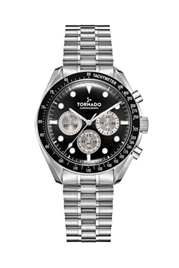 Tornado COSMIC CHRONO Men's Chronograph Black Dial Watch - T22103-SBSB