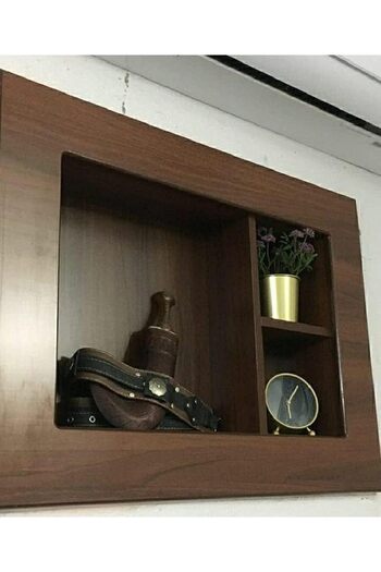 Woode+ Wooden Air Conditioner Cover, Stylish Window Type Cover with Thermal Insulation, 18mm Thick Durable Wooden Structure Air Conditioner Cover