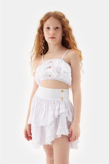 Tyess Girl Ecru Skirt