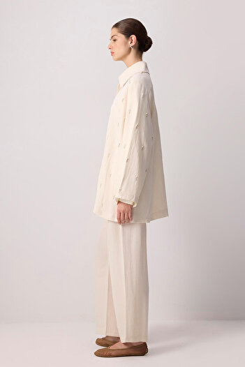 Touché Privé BONCUK İŞLEMELİ OVERSIZE CEKET