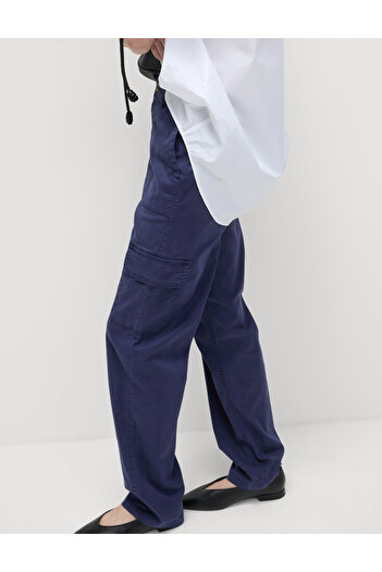 Marks & Spencer Liyosel Kargo Orta Bel Straight Fit Pantolon