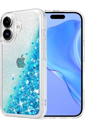Generic 16 Clear Design Bling Flowing Liquid Floating Sparkle Colourful Glitter Waterfall TPU Protective Pho