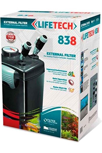 Lifetech 838 فلتر خارجي لحوض السمك 1200 لتر/ساعة