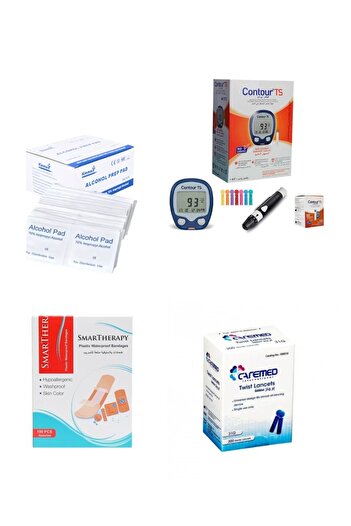 CONTOUR Ts blood sugar device, 50 strips, 200 swab strips, 200 needles, 100 Japanese plaster boxes