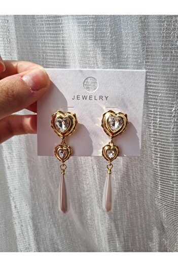 LİLİA Pearl Detail Pendant Earrings