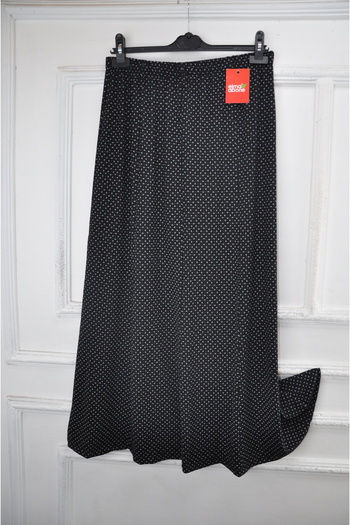 elma abone Plus Size Pigment Combed Cotton Elastic Mother's Skirt