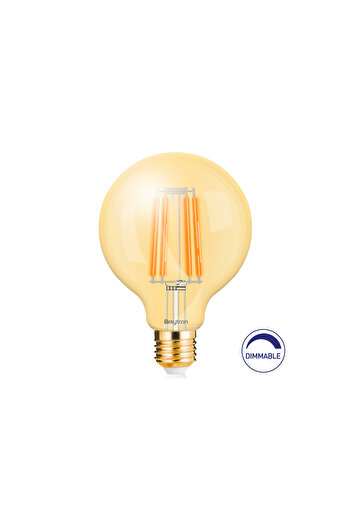 Braytron Bec LED decorativ cu filament 6W DIM G95 2200K E27