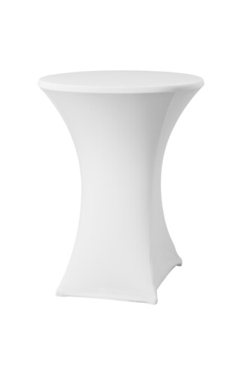 HENDI Obrus okrągły bez prasowania śr. 80cm tkanina Jersey biały - 813157