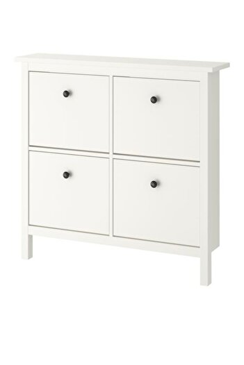 IKEA Hemnes ayakkabı dolabı, beyaz 107x22x101cm 4 bölmeli