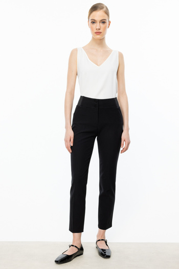 Ekol Double Button Trousers with Elastic Waist