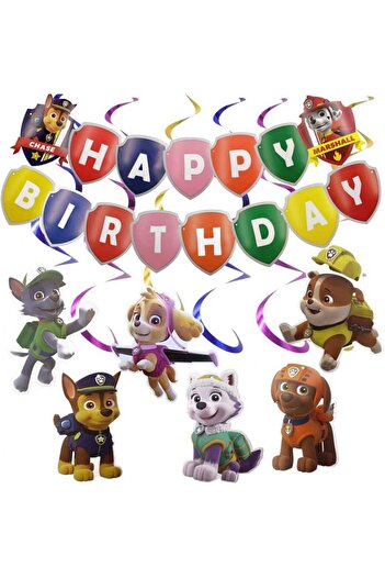 OEM Paw Patrol Zswq birthday set, PVC/cardboard, multicolor, 27 pieces