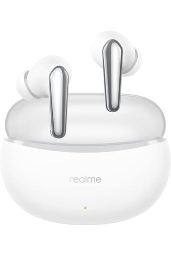 realme Buds Air 3 Neo Dynamic 10mm Bass Driver, AI ENC Noise Cancelling for Calls - White