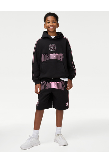 Marks & Spencer Pamuklu Inter Miami CF Şort (6-16 Yaş)