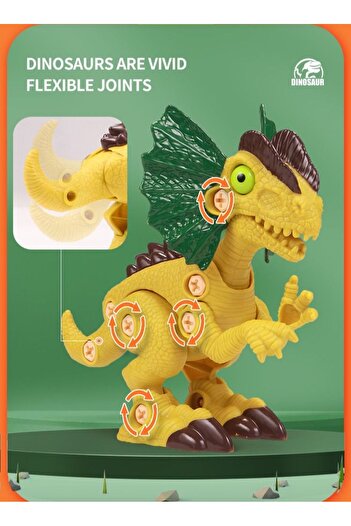 COOYA Dinosaur Toy,Military Lab Playset,STEM Nut Disassembly,Educational Building Kit