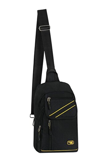 KAFF Black Multi-Eye Men's Cross Bodybag Shoulder and Chest Bag