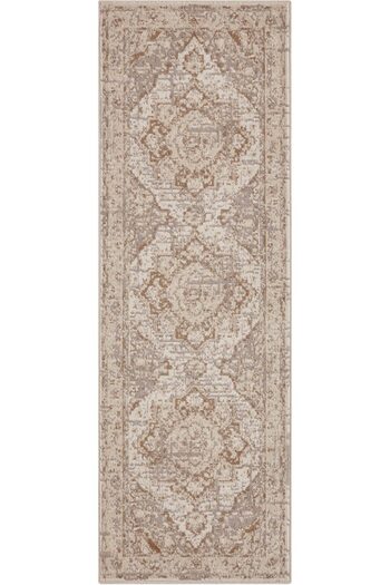 LUNA HOME Sand cross-stitch carpet with short piles, oriental pattern, cream, 80x200 cm