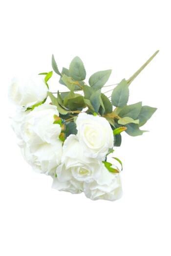 OEM Buchet de trandafiri artificiali, 40 cm, alb