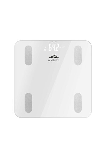 ETA Smart Scale Vital Fit 6781 90000, 180 Kg, Bluetooth, 6 mm tempered glass, white