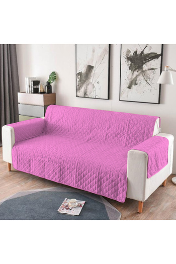 Pucioasa Quilted Sofa Cover 3 Seater Reversible - Lilac
