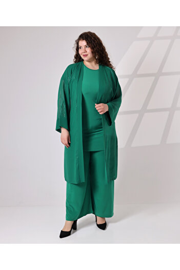 Fi'l Arz Fashion Σετ δύο τεμαχίων από σιφόν με σχέδιο