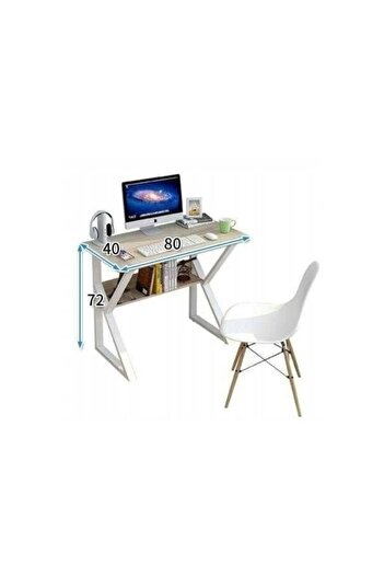 ECARLA Computer desk, with shelf, Ecarla, 80 x 40 x 72 cm, STL04BR