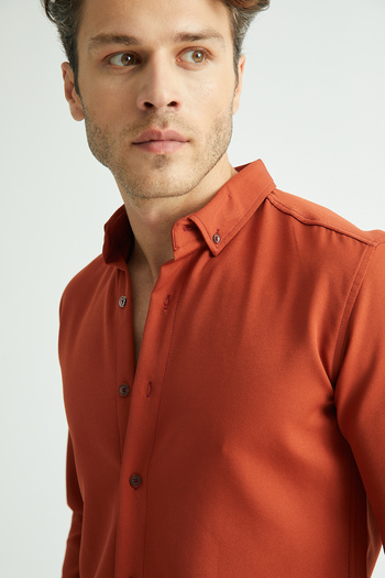Klothy Men's Slim Fit Easy Ironing New Season Shirt 2353