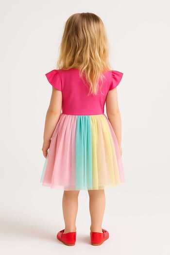 MİLAYS LİFE HOME COLLECTİON Girl's Unicorn Printed Tulle Skirt Birthday and Special Occasion Dress