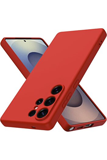ALC MOBILE Soft Touch Case, slim, compatible with Samsung Galaxy S25 Ultra, Red Tpu