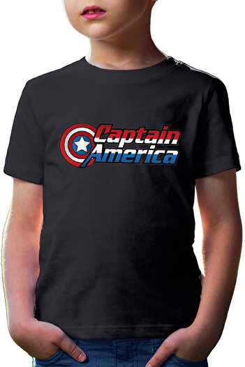 OEM Captain America Logo Marvel Super Powers Hero Kids T-shirt