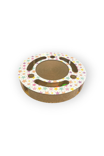 Rotipet Bulk Round Cat Toy & Scratching Star Patterned – 34 cm