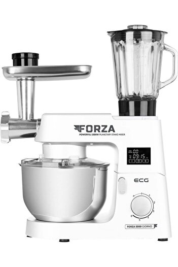ECG FORZA 5500 Giorno Bianco food processor, 1500 W, 6.5 liters, touch control panel